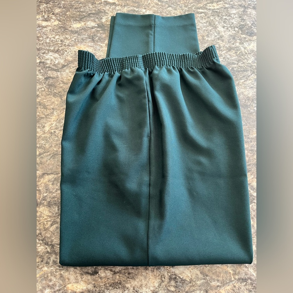 Women’s Dark Green Elastic Waist Pants